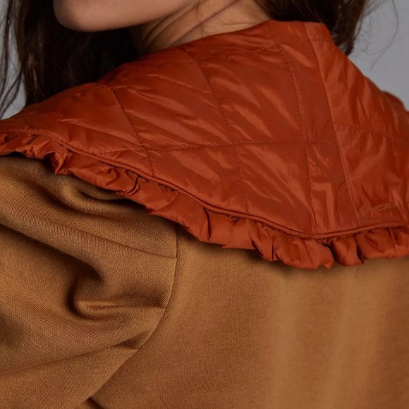 NWT Anthropologie Quilted Collar Color: BRONZE - Picture 3 of 3